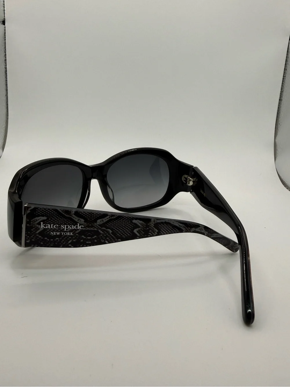 Kate Spade Ola 2/S Black Snakeskin Temple Gradient Sunglasses 807Y7